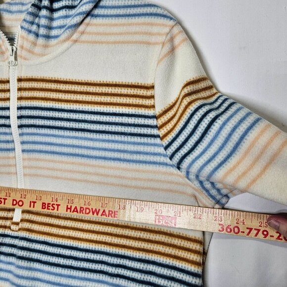 ONeill Womens Striped Hooded Pullover Sweater‎ XL Beachy Surfer Blue/Beige/White - Picture 6 of 9